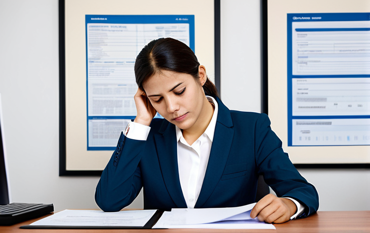 A professional Customs Agent, fully clothed in a modest business suit, meticulously reviewing complex customs declaration forms and legal documents at a well-organized desk in a modern, clean office. A computer screen displays data resembling the VNACCS/VCIS system in the background. The agent's expression is focused and diligent, emphasizing attention to detail and legal compliance. Appropriate attire, professional dress, safe for work, appropriate content, perfect anatomy, correct proportions, natural pose, well-formed hands, proper finger count, natural body proportions, high quality professional photography.